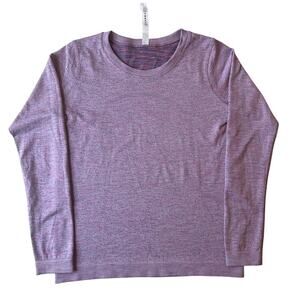 Lululemon Women's Run Swiftly Speckled Confetti Purple Size 6 Long Sleeved